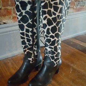 Animal print boots